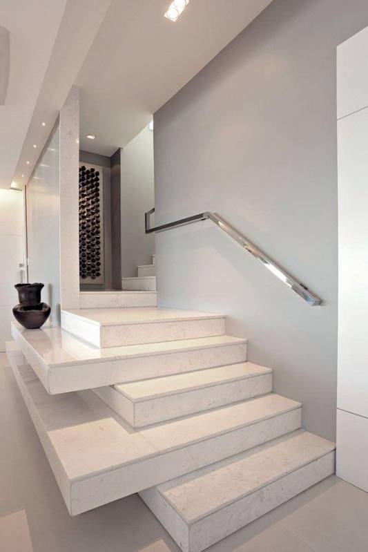 Escada de Mármore Branco Preço Salesópolis - Escada com Mármore Escada de Mármore Branco Preço Salesópolis - Escada com Mármore