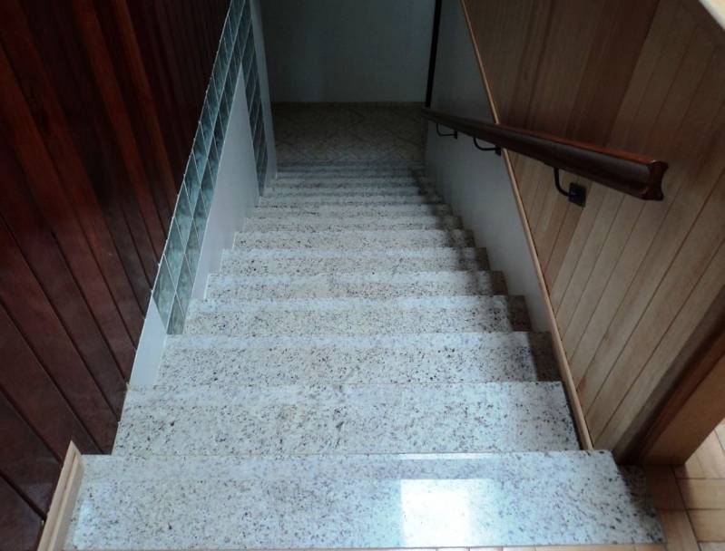 Escadas de Granito Branco Tatuapé - Escada com Mármore Escadas de Granito Branco Tatuapé - Escada com Mármore