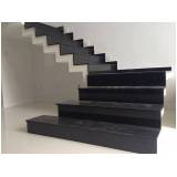 escadas de granito preto Suzano